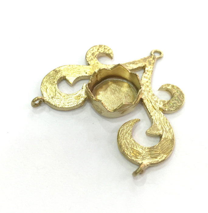 Raw Brass  Bezel Settings,Cabochon Base,Mountings G3258