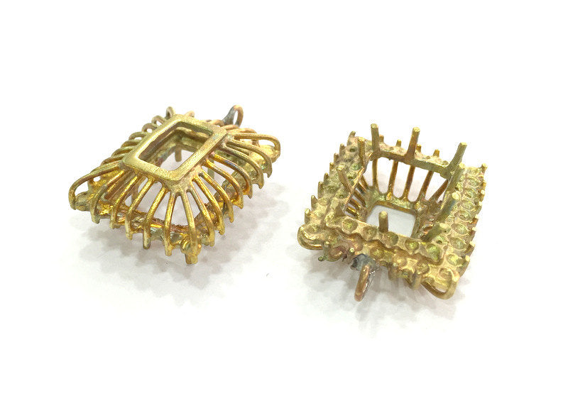 Raw Brass  Bezel Settings,Cabochon Base,Mountings G3259