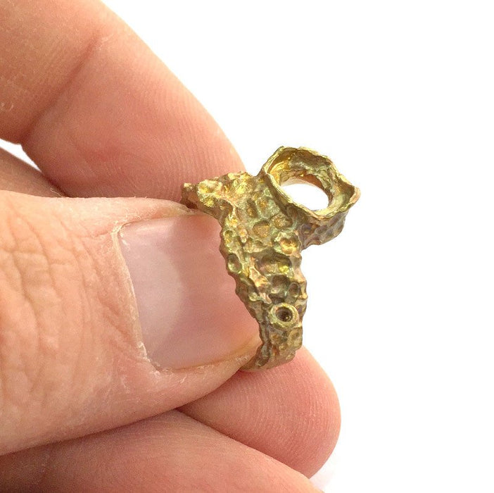 Raw Brass Adjustable Ring (8x6mm Blank)  , Bezel Settings,Cabochon Base,Mountings G3242