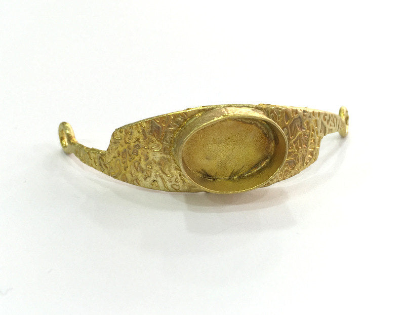 Raw Brass Bracelet Blank Component Bezel Settings, Cabochon Base,Mountings G3261