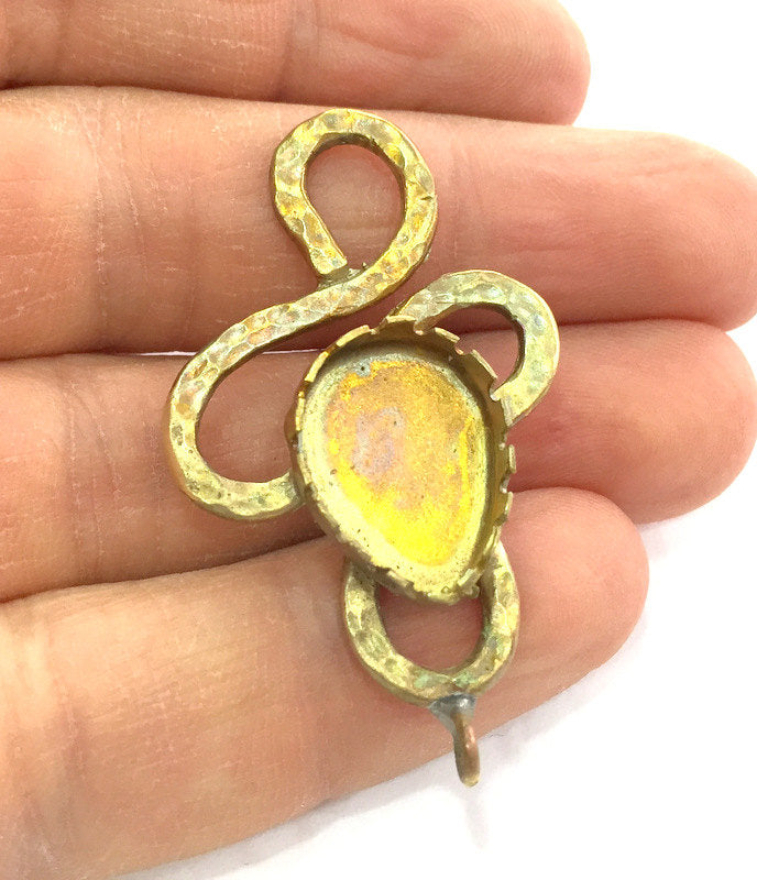 Raw Brass  Bezel Settings,Cabochon Base,Mountings G3269