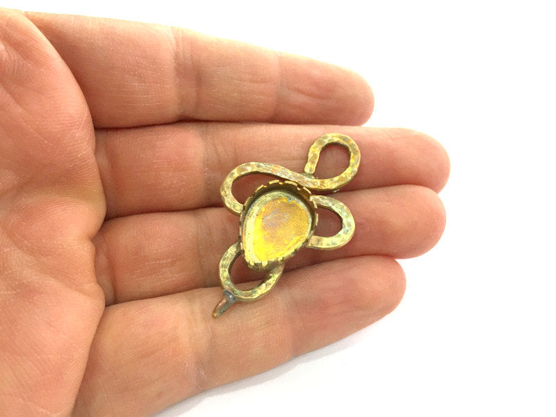 Raw Brass  Bezel Settings,Cabochon Base,Mountings G3269