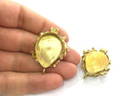 Raw Brass  Bezel Settings,Cabochon Base,Mountings G3271