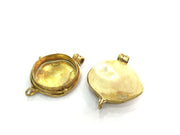 Raw Brass  Bezel Settings,Cabochon Base,Mountings G3250