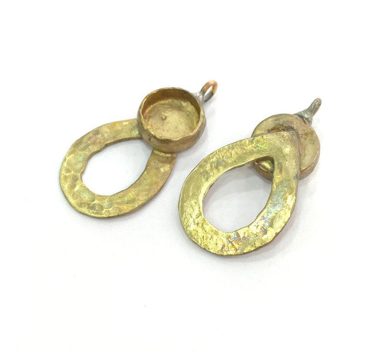 Raw Brass  Bezel Settings,Cabochon Base,Mountings G3256