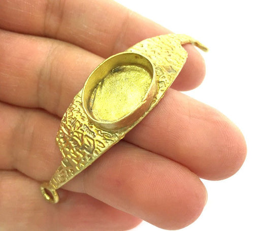 Raw Brass Bracelet Blank Component Bezel Settings, Cabochon Base,Mountings G3261