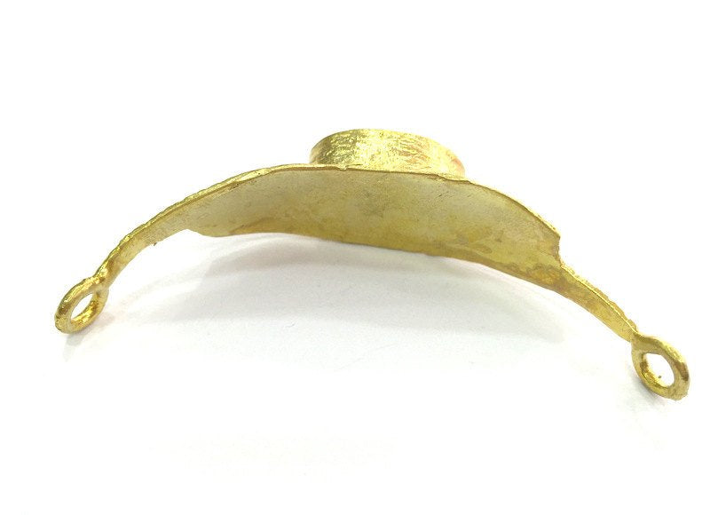 Raw Brass Bracelet Blank Component Bezel Settings, Cabochon Base,Mountings G3261