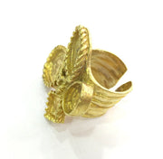 Raw Brass Adjustable Ring Blank , Bezel Settings,Cabochon Base,Mountings G3262