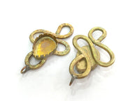 Raw Brass  Bezel Settings,Cabochon Base,Mountings G3269