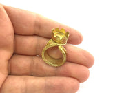 Raw Brass Adjustable Ring Blank (14mm Blank)  G3273