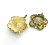 Raw Brass Pendant Blank Setting Mountings , Bezel Settings,Cabochon Base  G3275