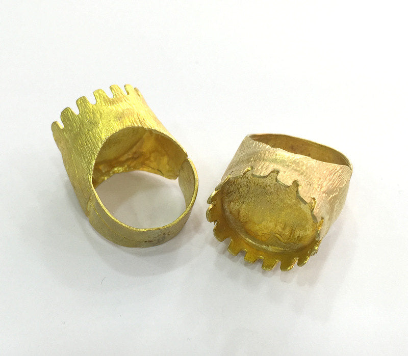 Raw Brass Adjustable Ring Blank  (22mm Blank) G3278