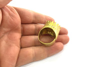 Raw Brass Adjustable Ring Blank  (22mm Blank) G3278