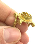 Raw Brass Adjustable Ring Blank (10mm Blank)  G3285