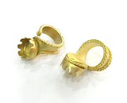 Raw Brass Adjustable Ring Blank (14mm Blank)  G3273