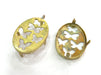 Raw Brass Mountings , Bezel Settings,Cabochon Base  G3276