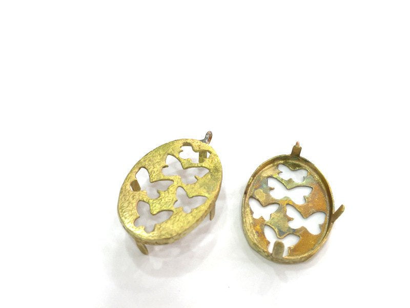 Raw Brass Mountings , Bezel Settings,Cabochon Base  G3276