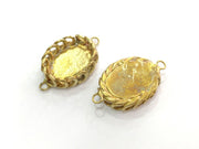Raw Brass Mountings , Bezel Settings,Cabochon Base  G3277