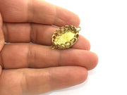Raw Brass Mountings , Bezel Settings,Cabochon Base  G3277