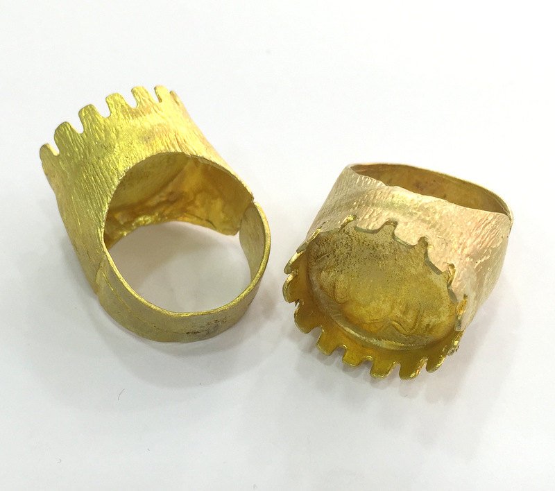 Raw Brass Adjustable Ring Blank  (22mm Blank) G3278