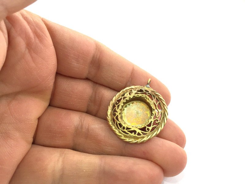 Raw Brass Mountings , Bezel Settings,Cabochon Base  G3280