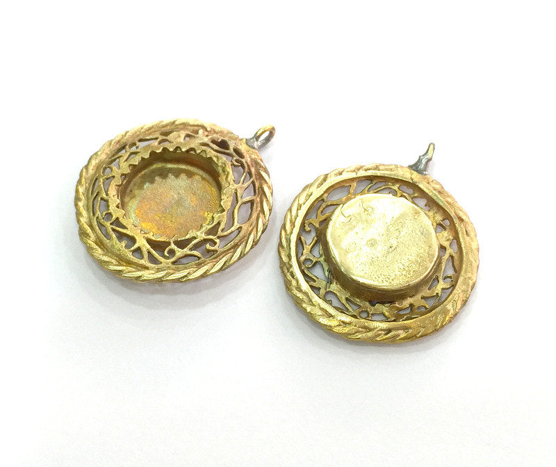 Raw Brass Mountings , Bezel Settings,Cabochon Base  G3280