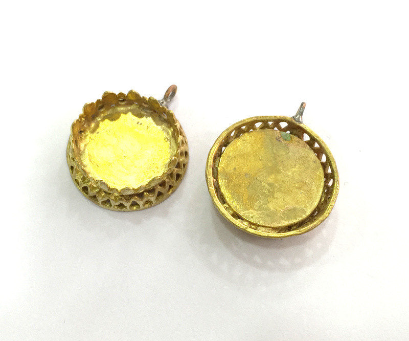 Raw Brass Mountings , Bezel Settings,Cabochon Base , Blank G3283