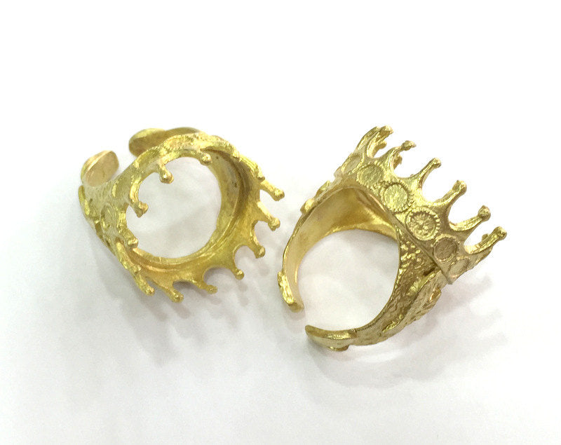 Raw Brass Adjustable Ring Blank  (20mm Blank)  G3286
