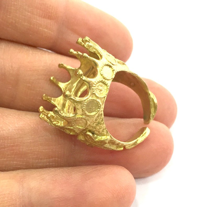 Raw Brass Adjustable Ring Blank  (20mm Blank)  G3286