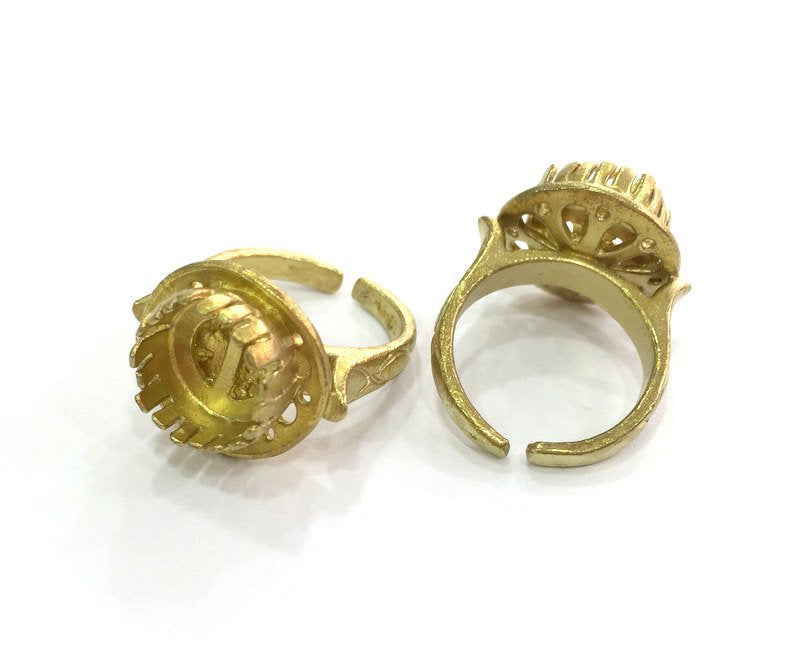 Raw Brass Adjustable Ring Blank  (10mm Blank)  G3287