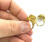 Raw Brass Adjustable Ring Blank  (10mm Blank)  G3287