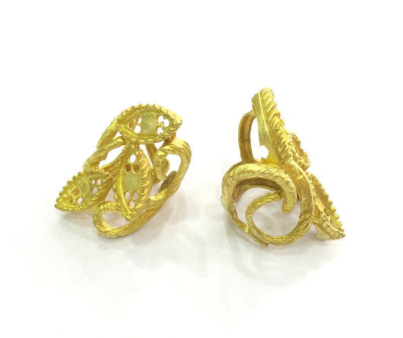 Raw Brass Adjustable Ring Blank G3288