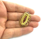 Raw Brass Pendant Blank Base Mountings , Bezel Settings,Cabochon Base , Blank G3289