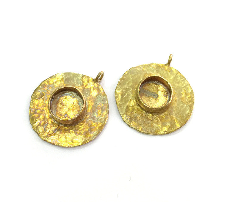 Raw Brass Mountings , Bezel Settings,Cabochon Base , Blank G3292