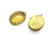 Raw Brass Mountings , Bezel Settings,Cabochon Base , Blank G3297