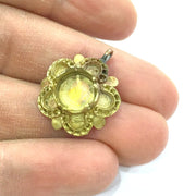 Raw BrassPendant Blank Bezel Settings,Cabochon Base , Blank G3299
