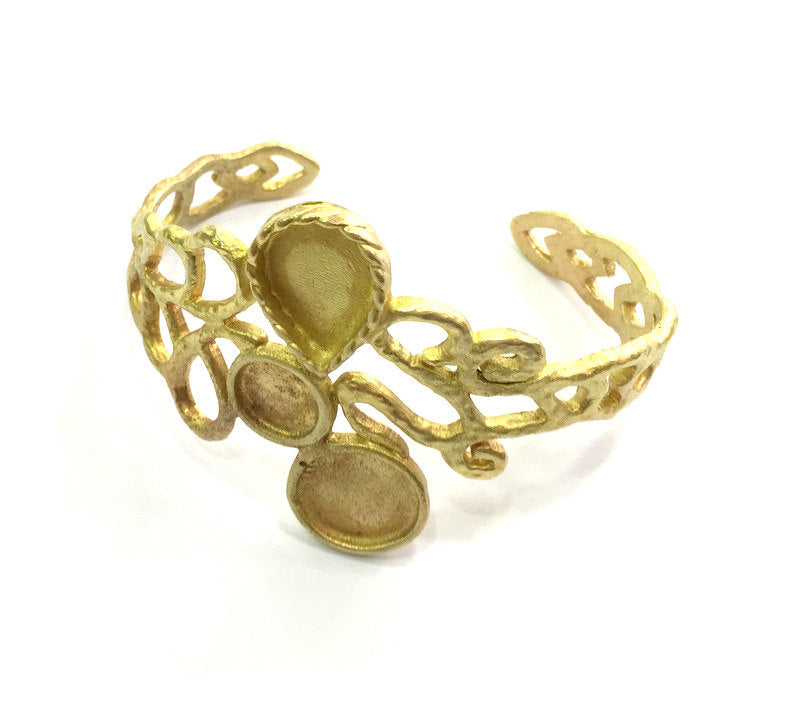 Raw Brass Adjustable Bracelet Blank Components Findings G3303