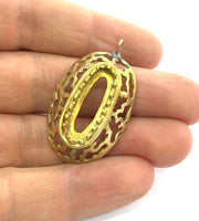 Raw Brass Pendant Blank Base Mountings , Bezel Settings,Cabochon Base , Blank G3289