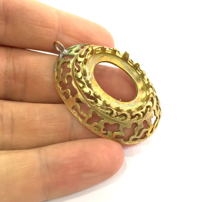 Raw Brass Mountings , Bezel Settings,Cabochon Base , Blank G3317