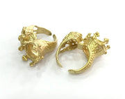 Raw Brass Adjustable Ring Blank  (12mm Blank)  G3290
