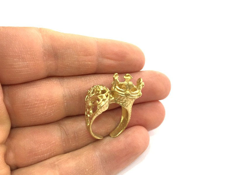 Raw Brass Adjustable Ring Blank  (12mm Blank)  G3290