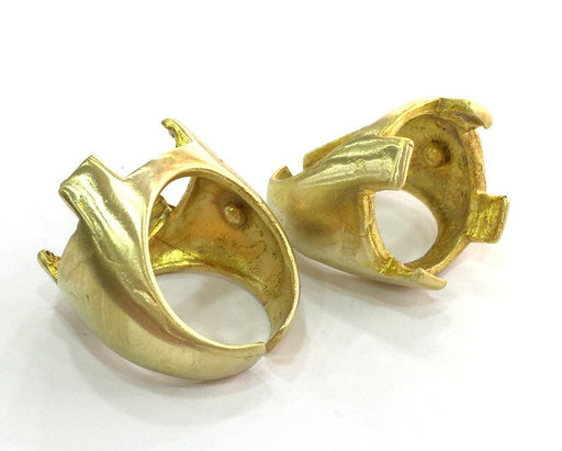Raw Brass Adjustable Ring Blank (18mm Blank)  G3319