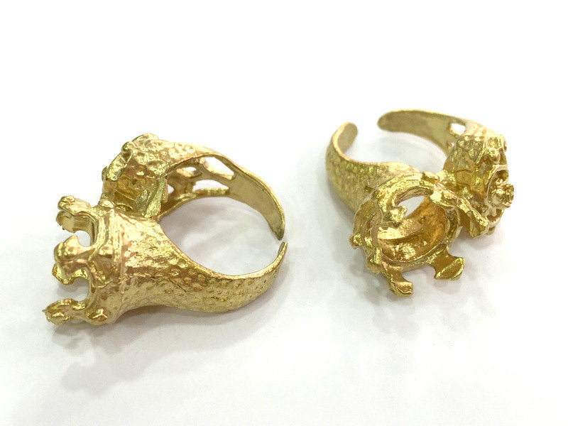 Raw Brass Adjustable Ring Blank  (12mm Blank)  G3290