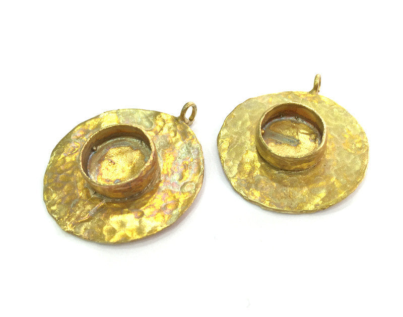 Raw Brass Mountings , Bezel Settings,Cabochon Base , Blank G3292