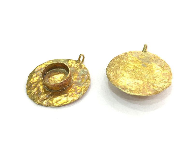 Raw Brass Mountings , Bezel Settings,Cabochon Base , Blank G3292