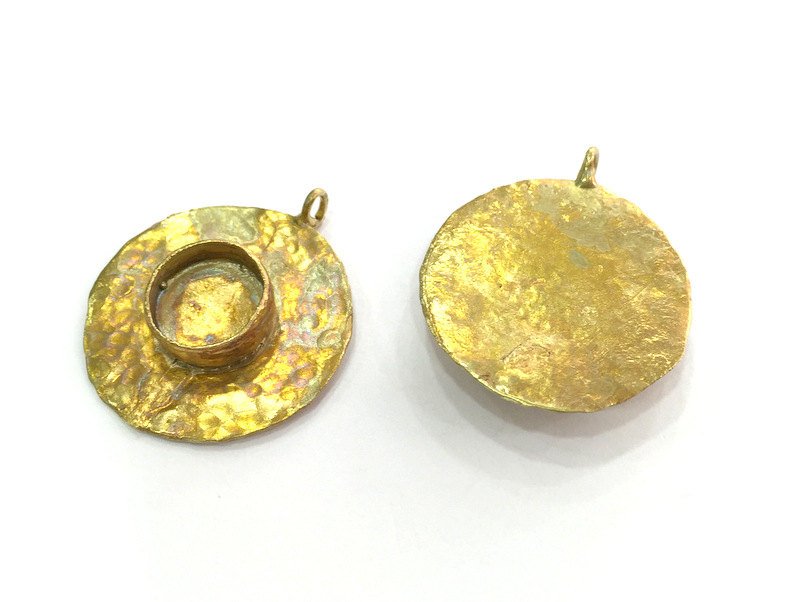 Raw Brass Mountings , Bezel Settings,Cabochon Base , Blank G3292