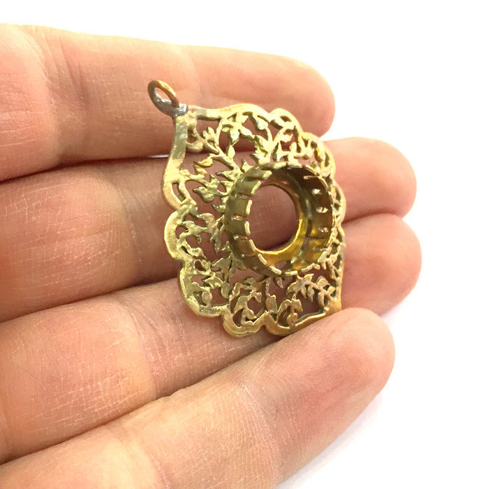 Raw Brass Mountings , Bezel Settings,Cabochon Base , Blank G3295