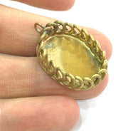 Raw Brass Mountings , Bezel Settings,Cabochon Base , Blank G3297