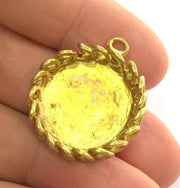 Raw Brass Mountings , Bezel Settings,Cabochon Base , Blank G3321