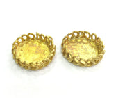 Raw Brass Mountings , Bezel Settings,Cabochon Base , Blank G3321